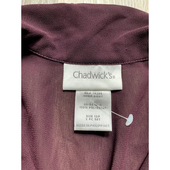 Vintage 90s Sheer Slinky Burgundy Blouse 12 Silky Model Off Duty Fairy Grunge - Picture 5 of 8